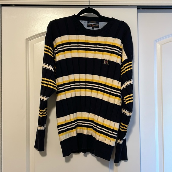Tommy Hilfiger Other - Vintage Tommy Hilfiger Golf Blue/Yellow Striped Sweater - Size Large